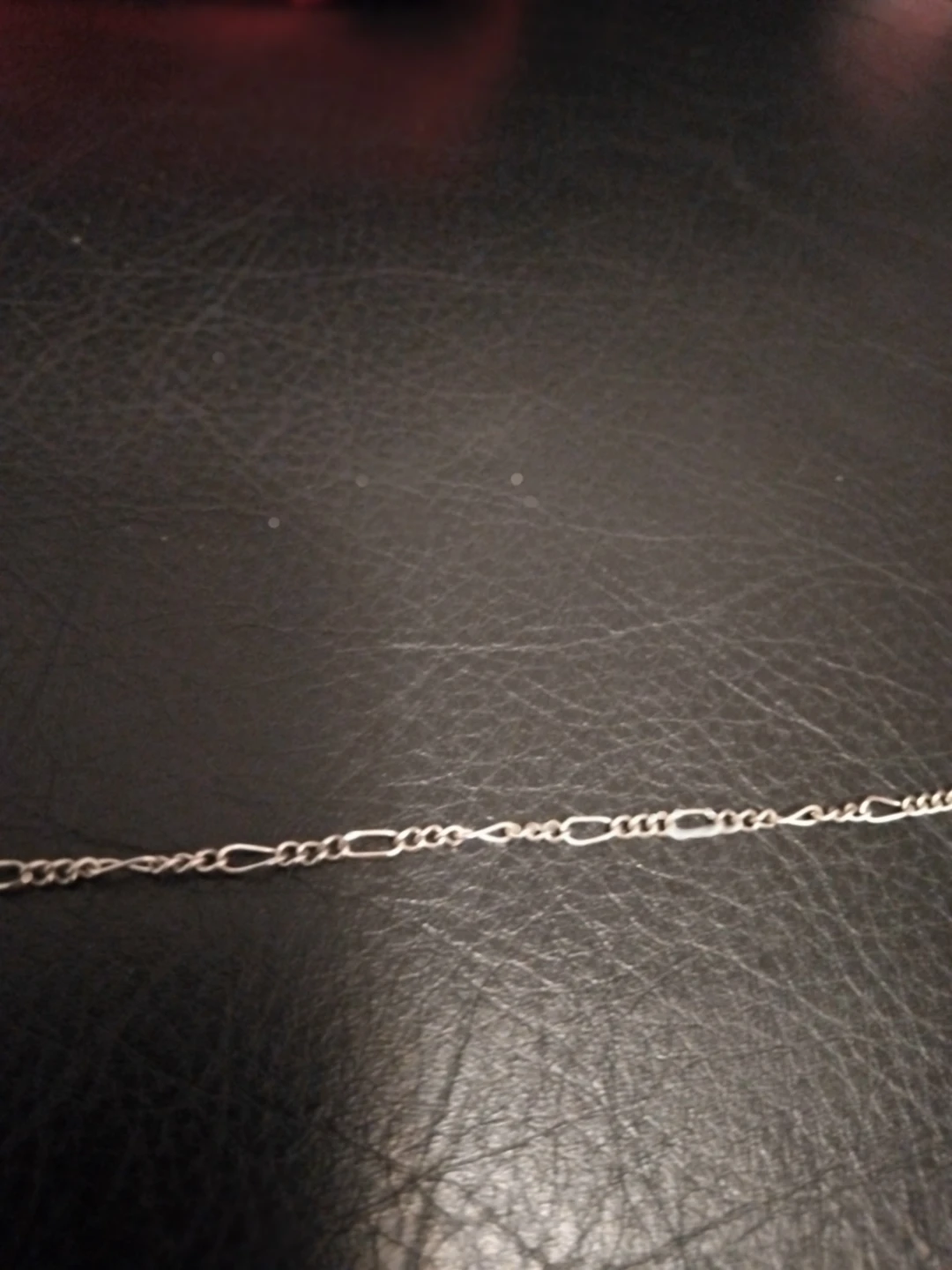 Sterlong Silver Figaro Link Anklet bracelet - photo 2