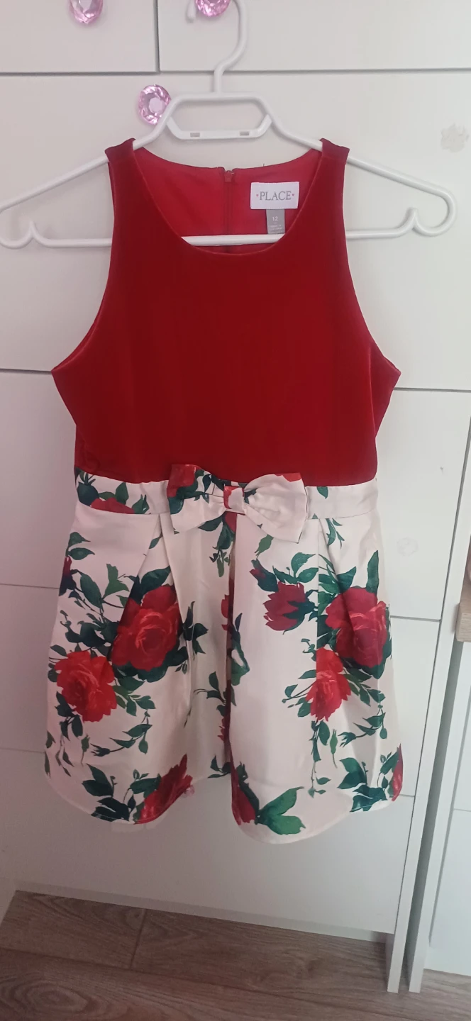 The Children's Place Red Rose Dress Set Size 12 - photo 3