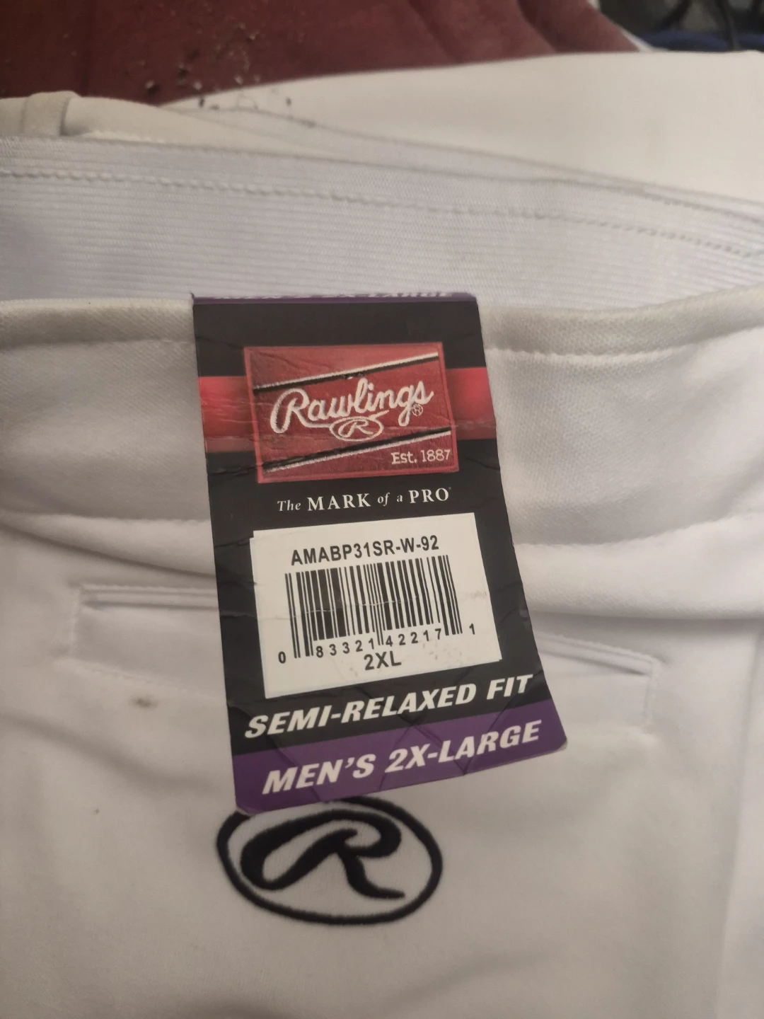 Rawlings Men's Semi-Relaxed Baseball Pants, 2XL - photo 2