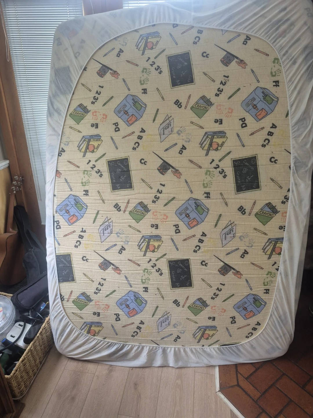 Clean Double Size Mattress and mattress cover