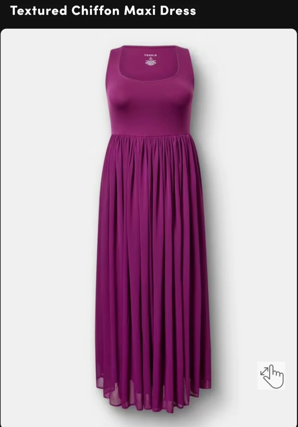 Torrid Textured Chiffon Maxi Dress Purple