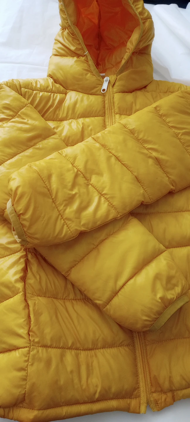 Yellow Cute Crew Puffer Jacket Size 10 - photo 2