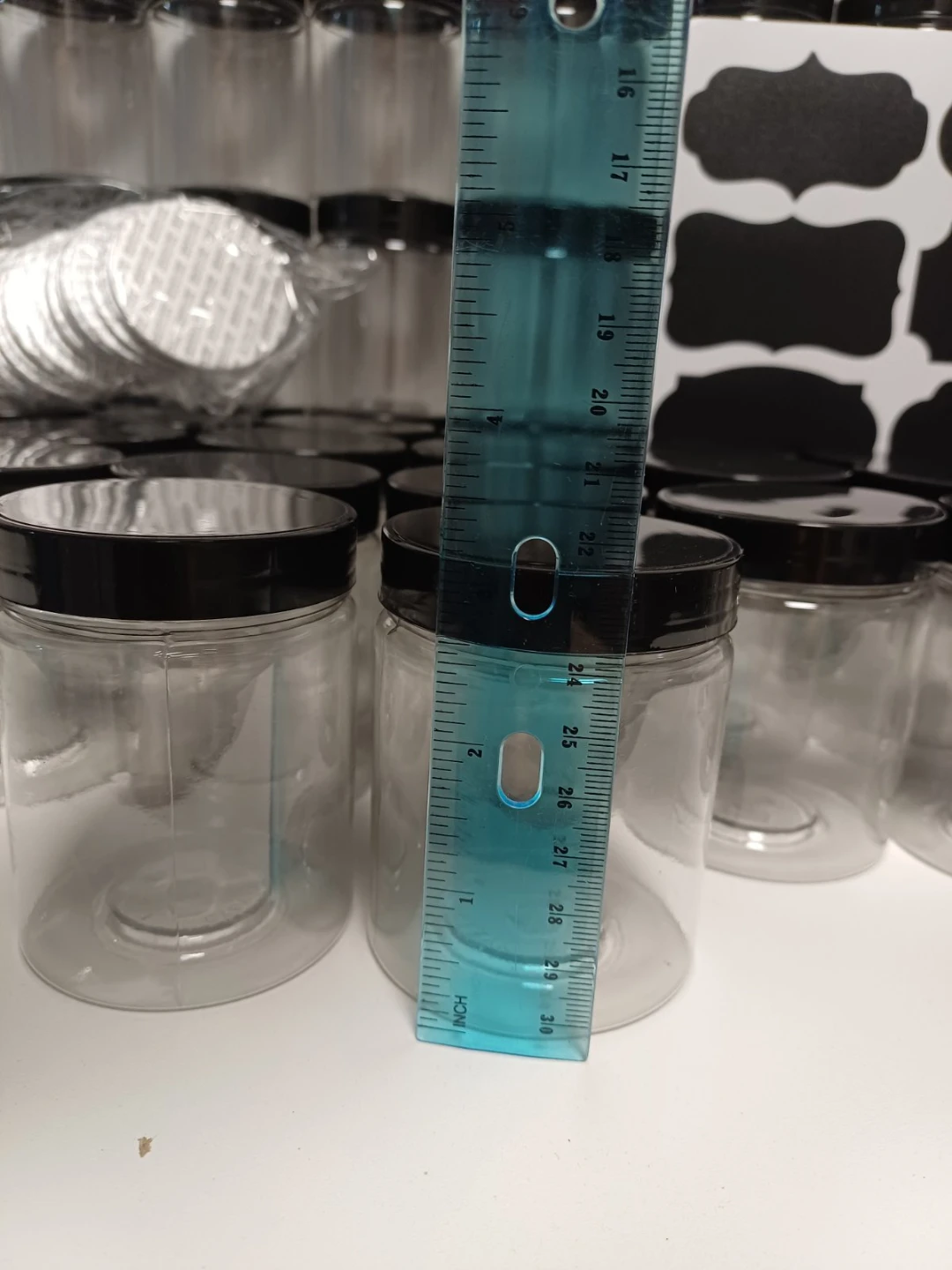 Set of 48 Clear Plastic Storage Jars with Lids - photo 4