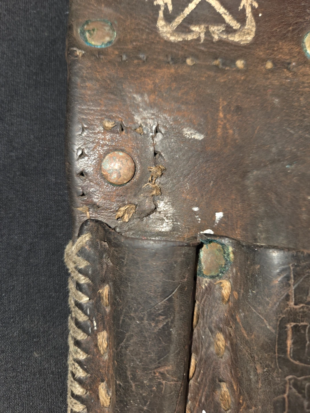 Handmade Leather Knife & Pen Belt Sheath w/ The Name 'BUDD' - photo 4