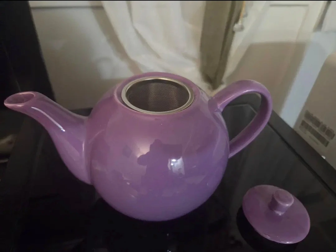 Lavender Ceramic Teapot with Infuser - photo 4