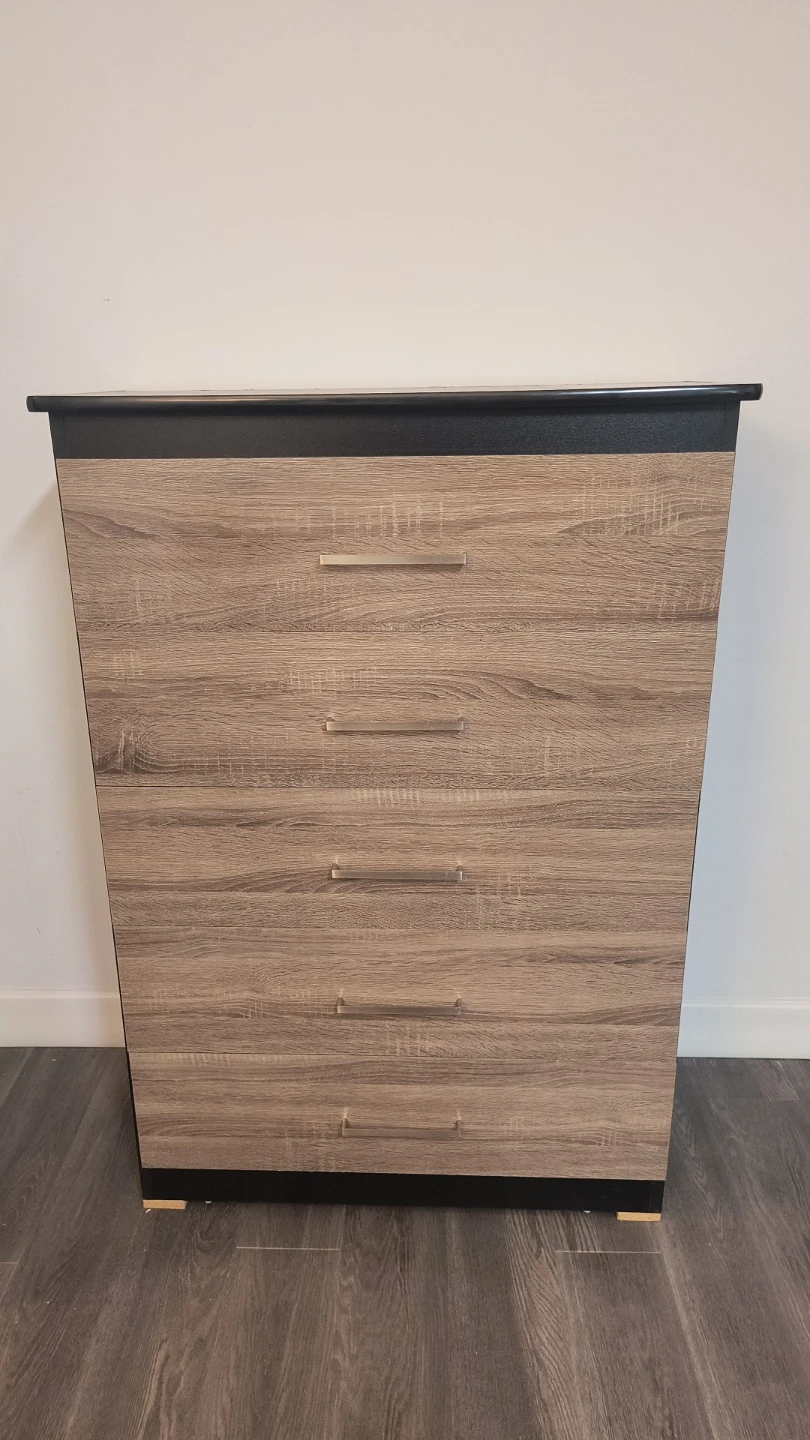 5-Drawer Wood Finish Chest