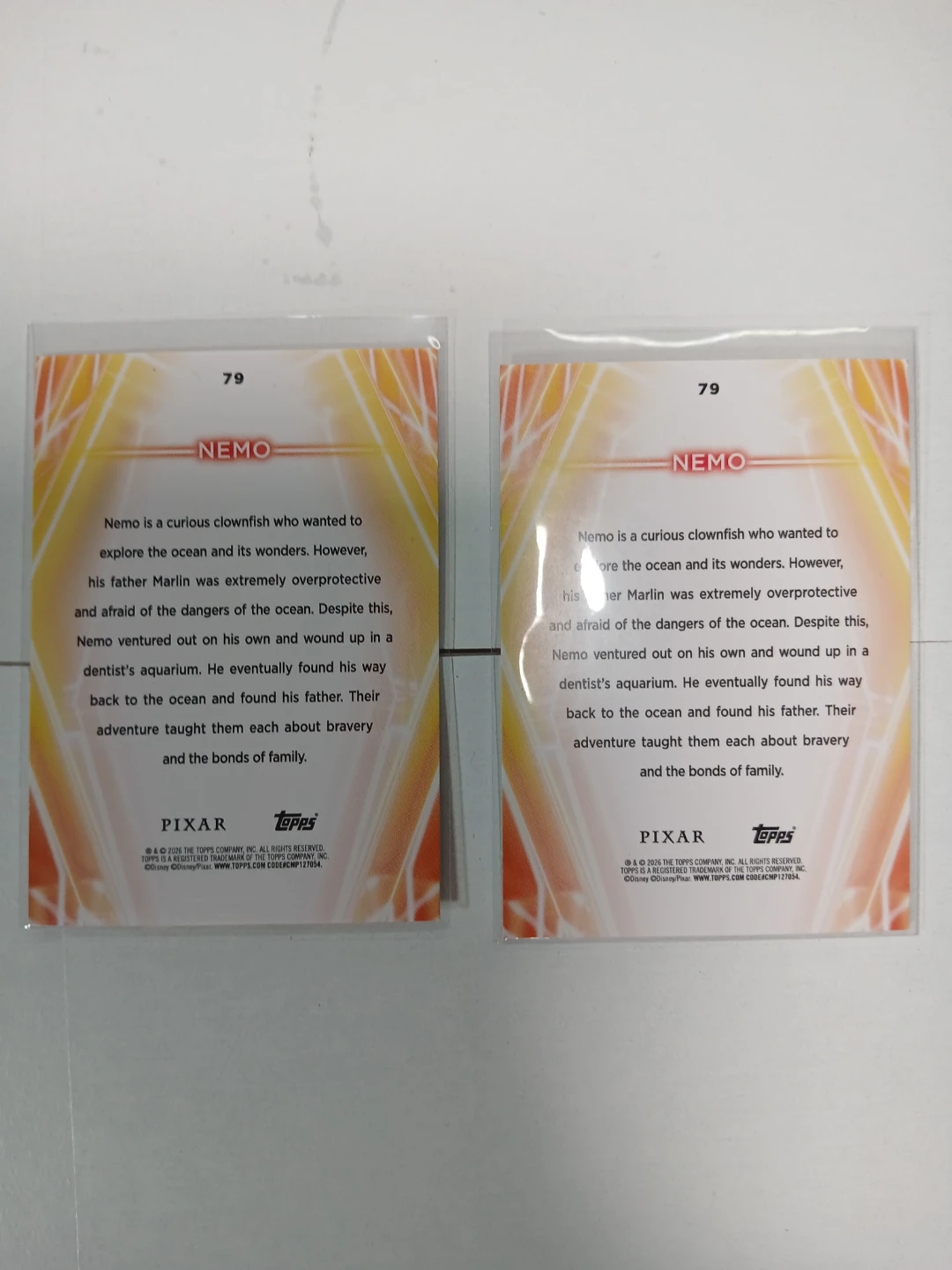 2 Topps Pixar Finding Nemo Trading Cards - photo 2