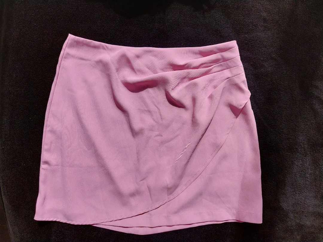 Pink Wrap Mini Skirt
