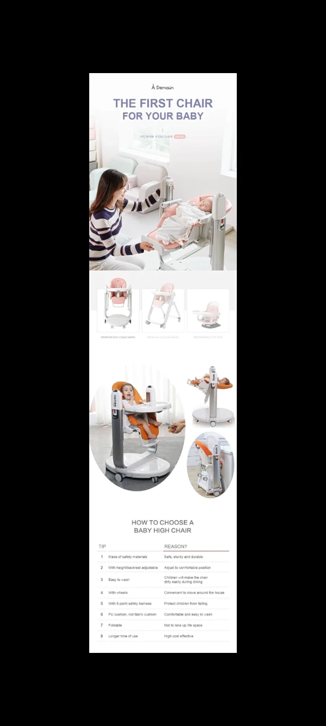 A Demain Premium Baby High Chair