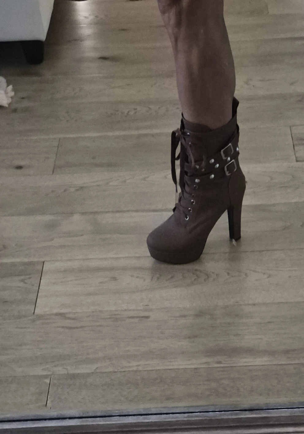 Brown new platform ankle boots - photo 4