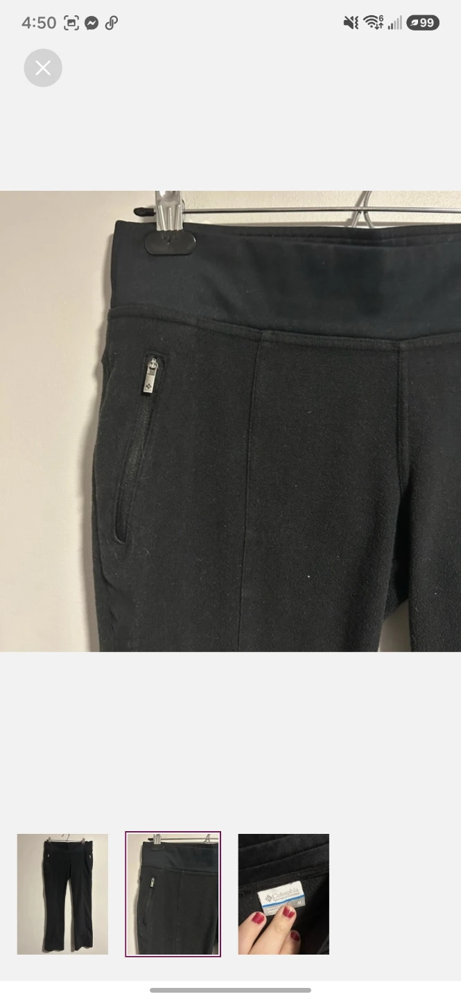 Columbia Black Fleece Pants Size Medium - photo 2
