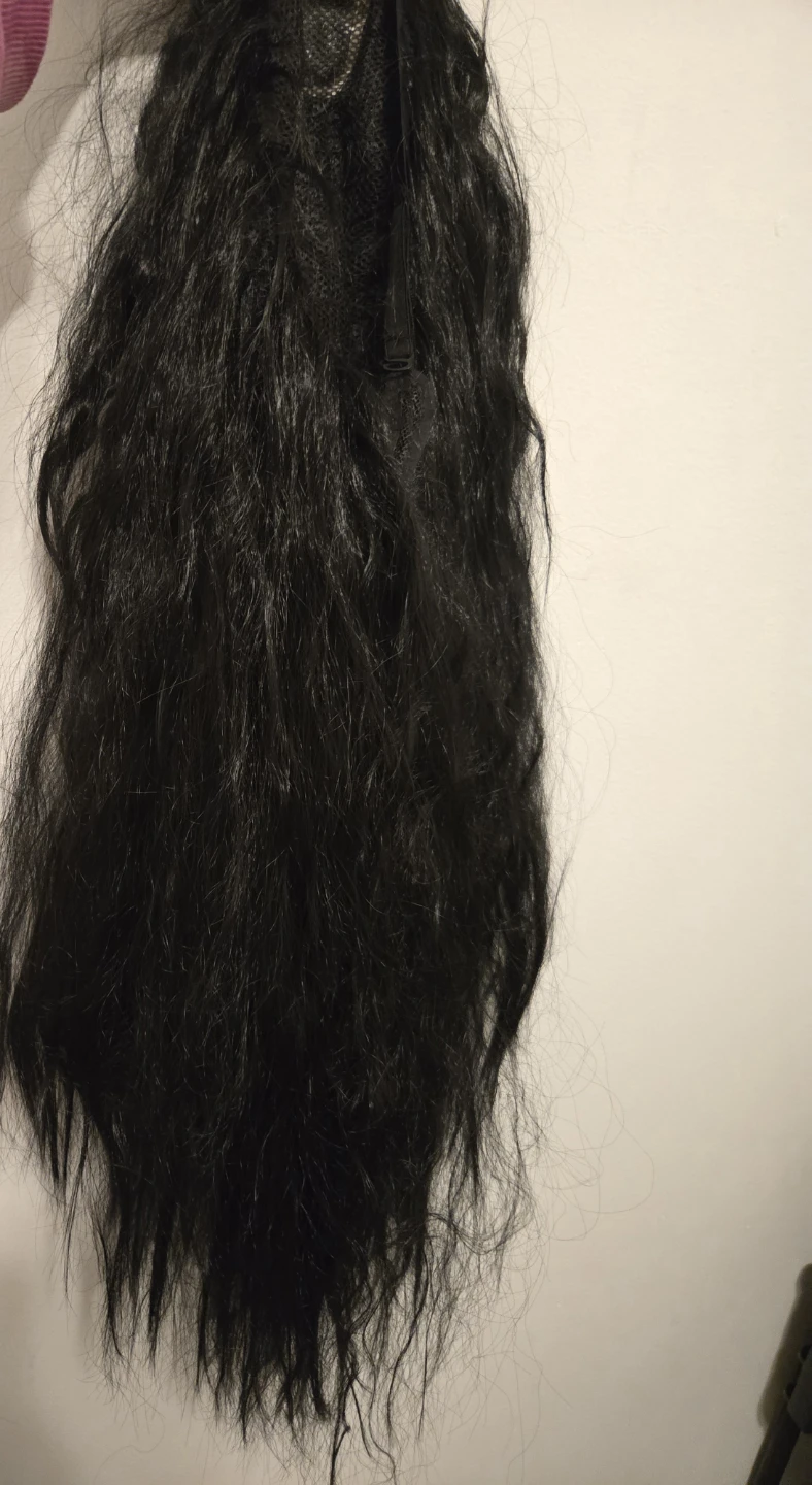 Straight black hair wig 28 inch