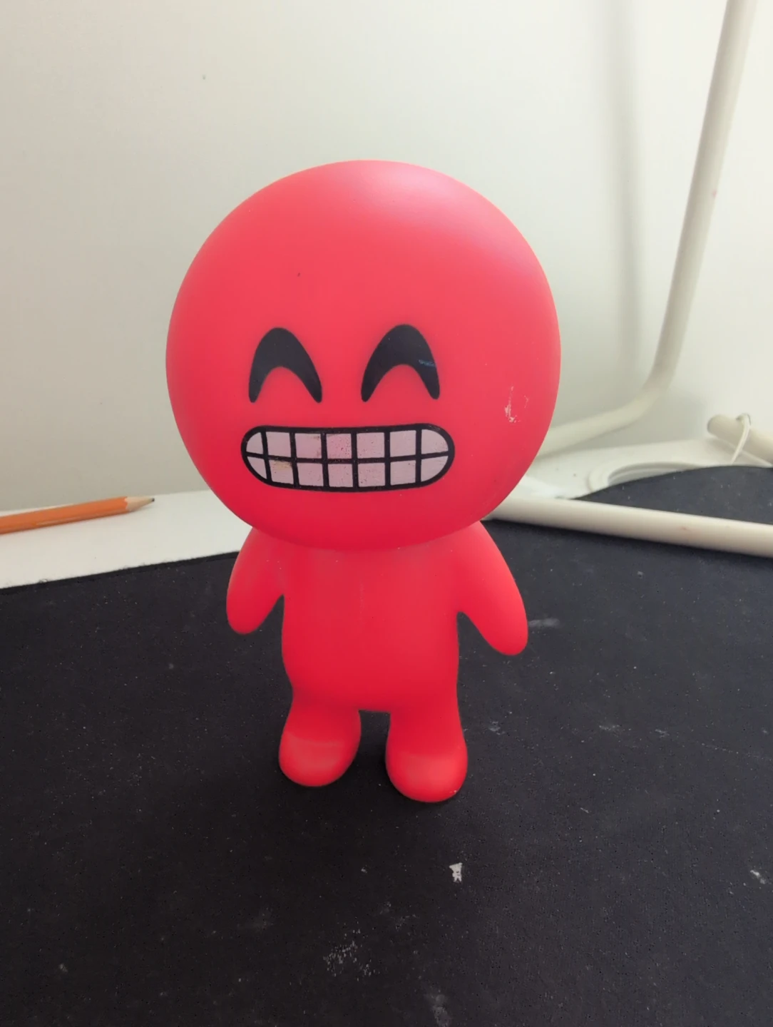 Red Emoji Character Figure