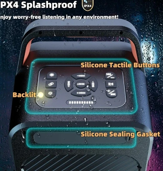 Foxdawn Portable Bluetooth 240W Speaker with LED Lights - photo 3