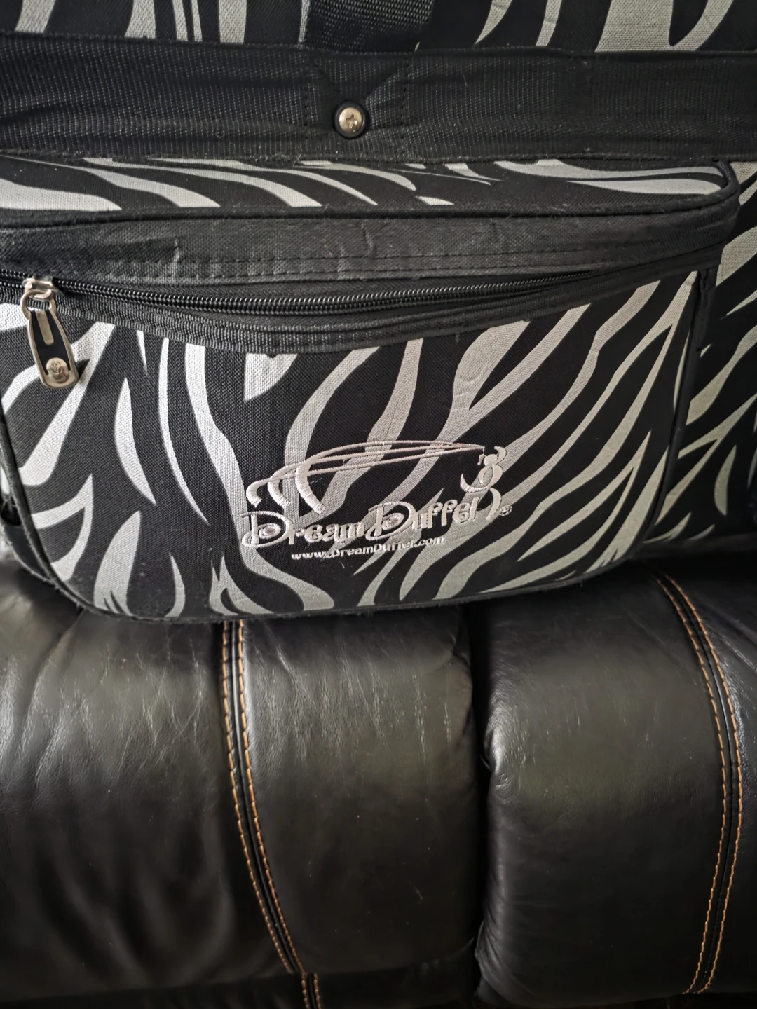 Dream Duffel zebra print garment bag