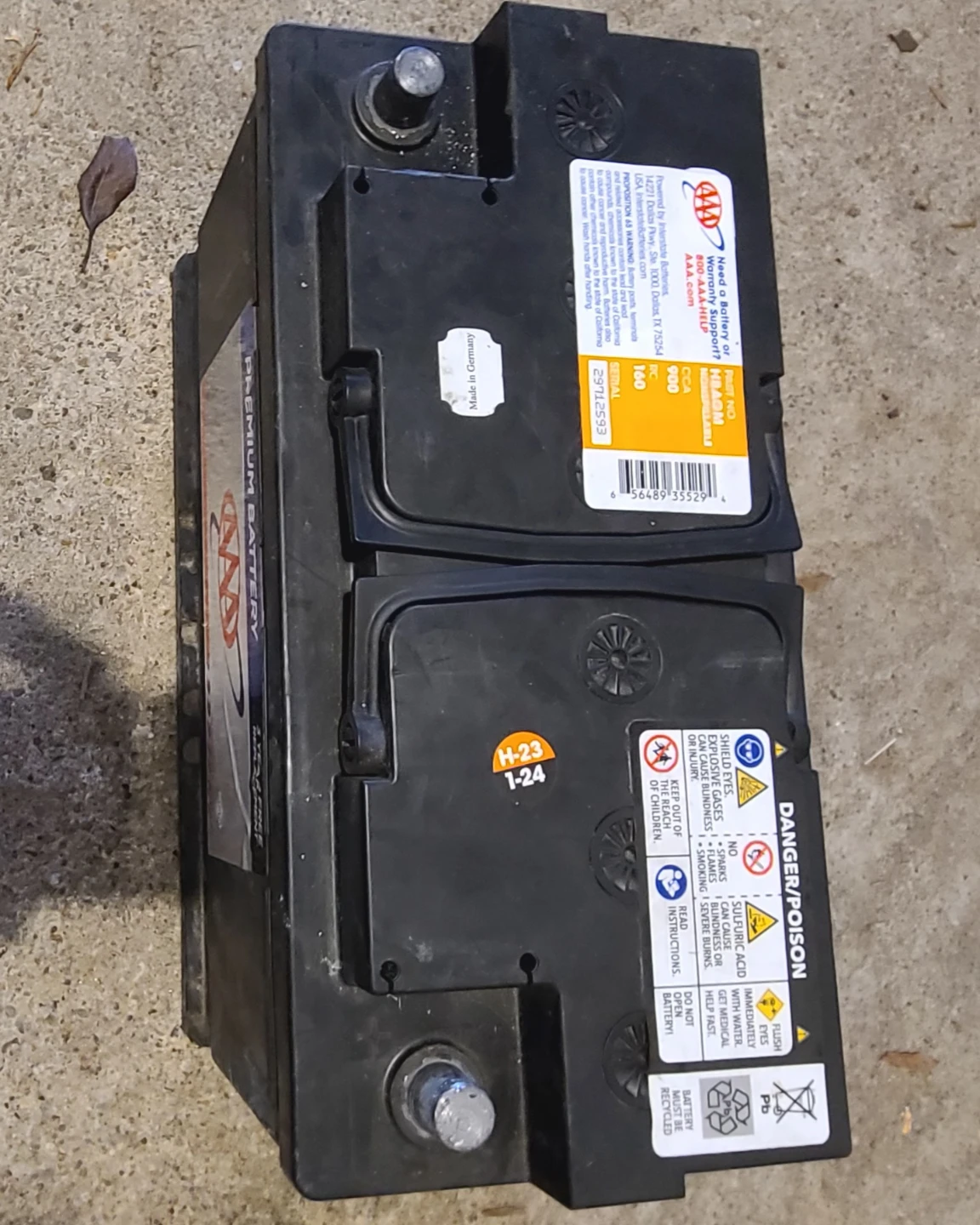 AAA Premium Battery H8AGM 900 CCA - photo 2
