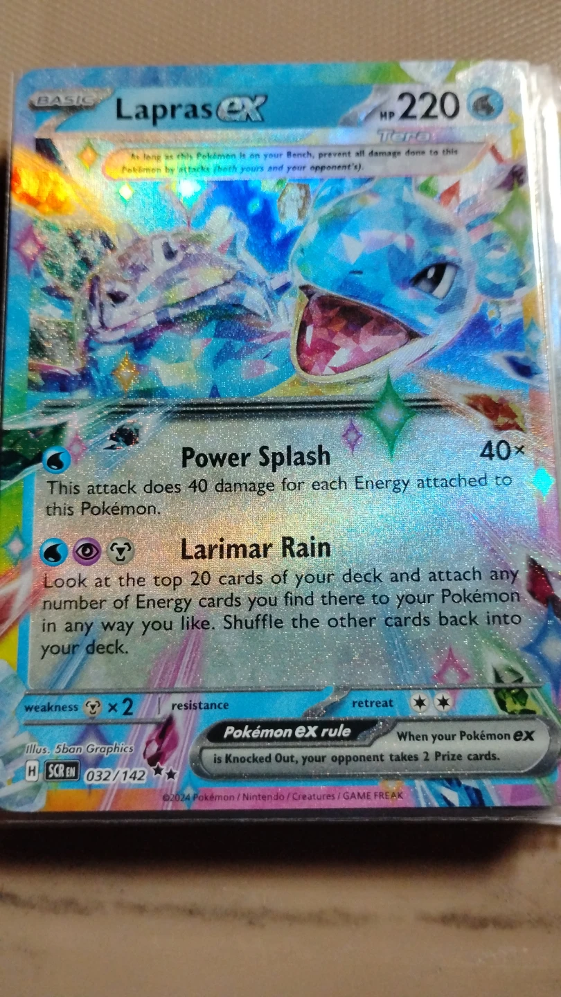 Lapras ex Pokémon Trading Card 032/142