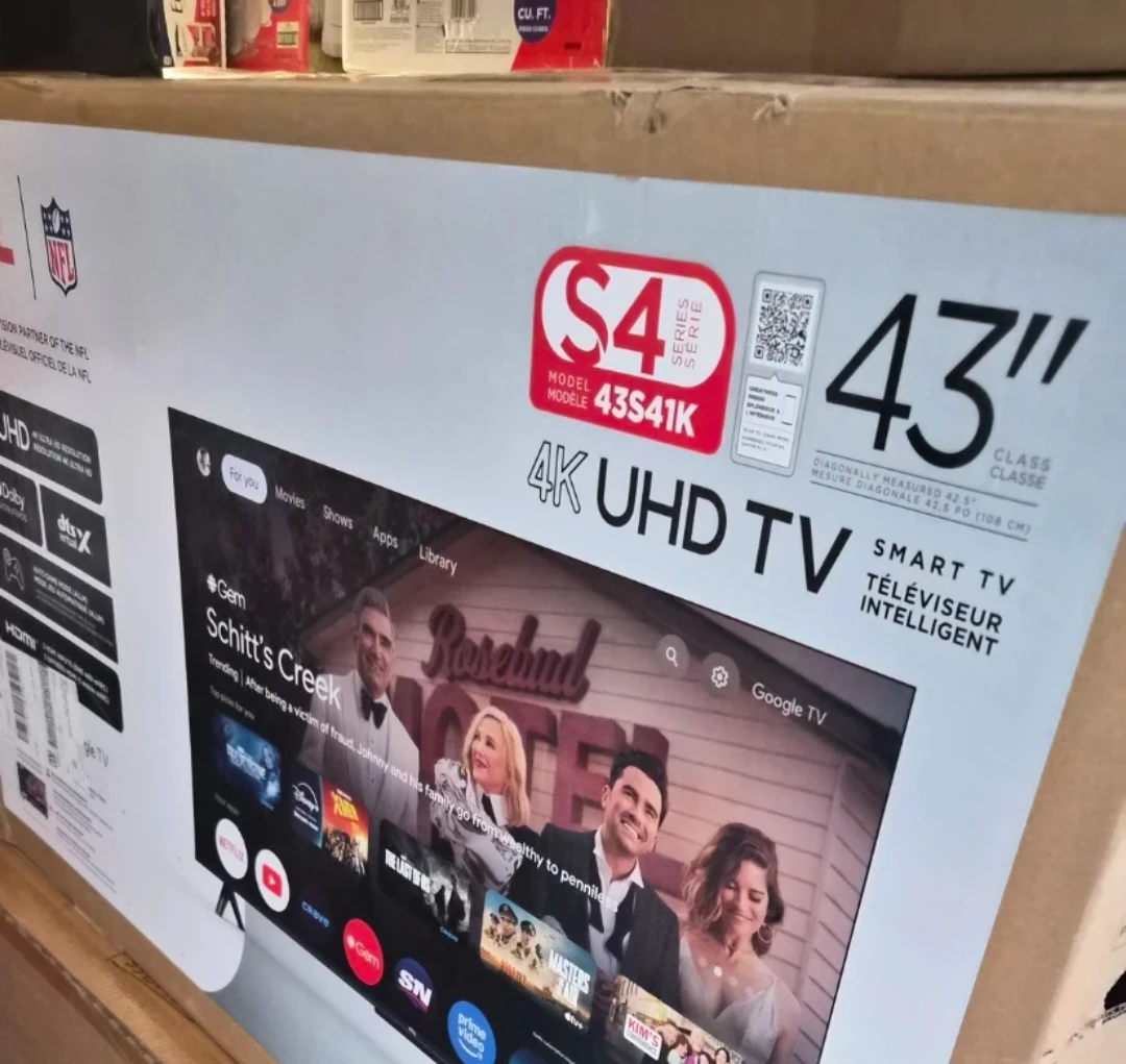 TCL 43" S Series 4K UHD HDR LED Smart TV with Google TV – 43S41K
