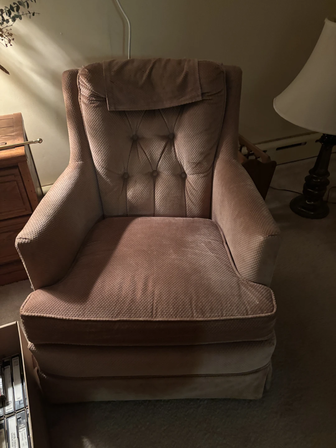 Vintage Upholstered Accent Armchair