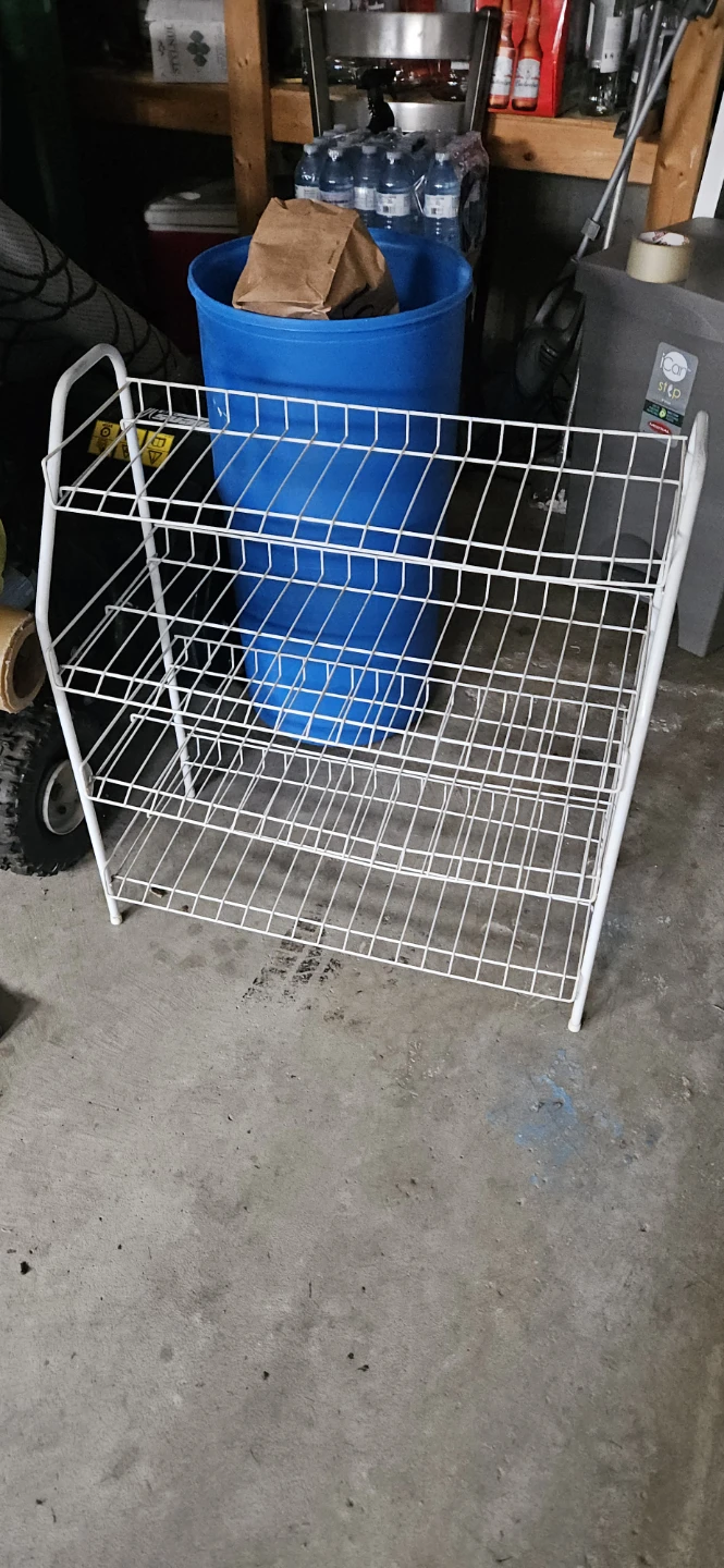 White Wire 4-tier shoe rack