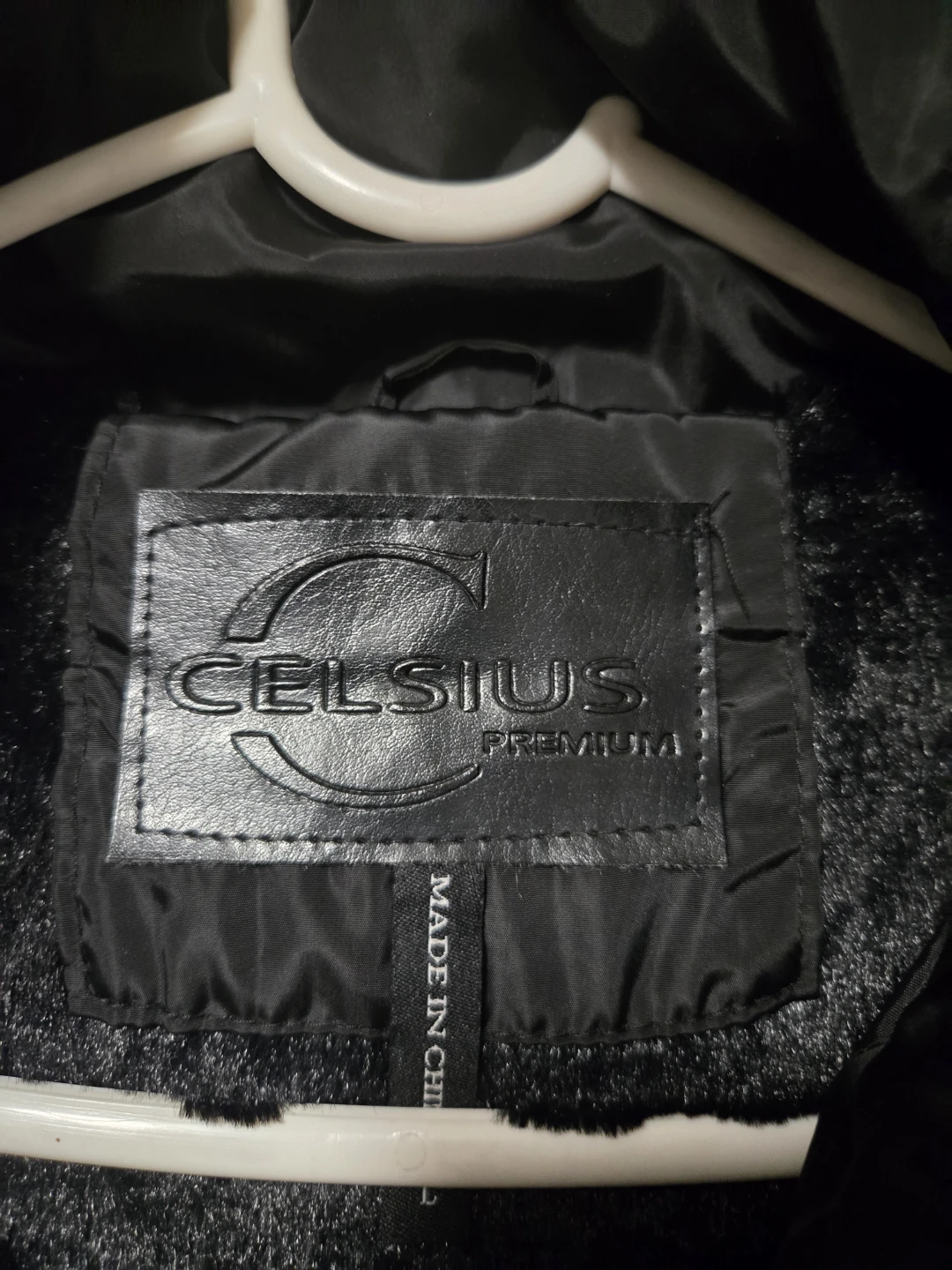 Celsius Black Winter Puffer Jacket Faux Fur Hood Size Large - photo 2