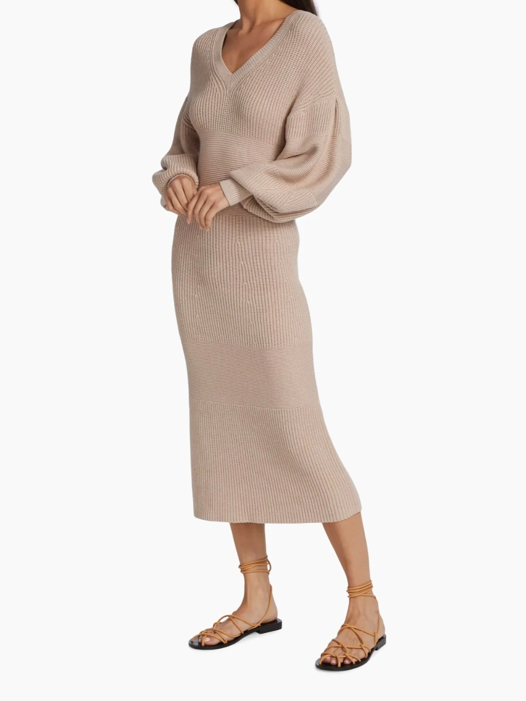STAUD Carnation Puff-Sleeve Sweaterdress - photo 3