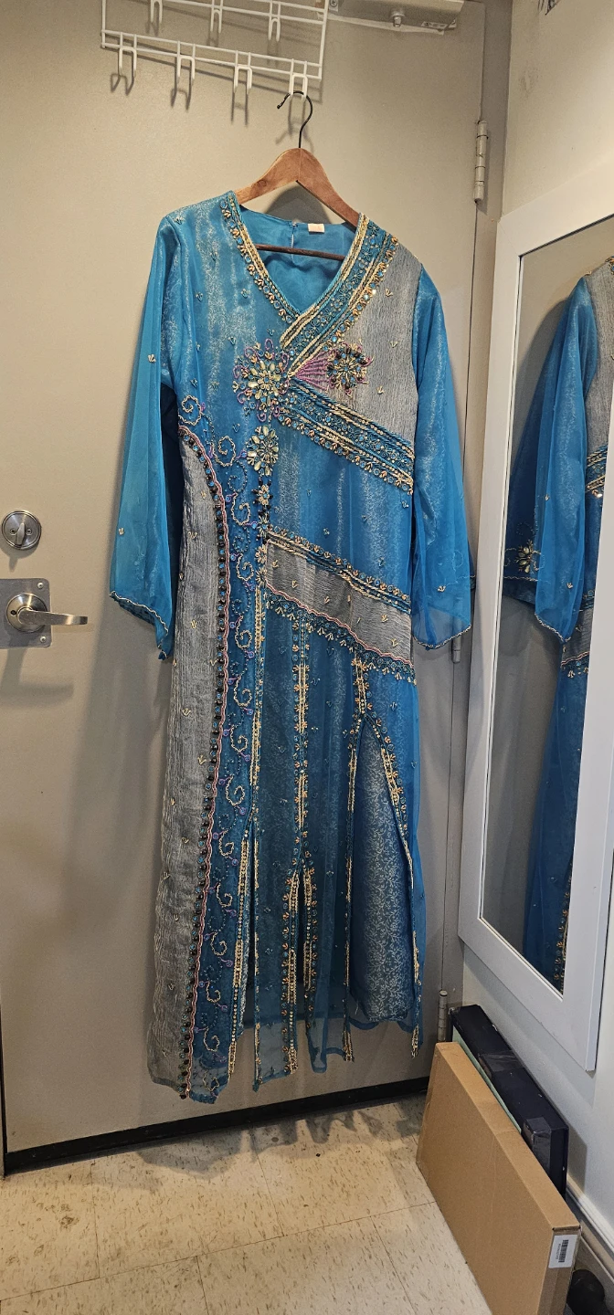 New brand Beaded Blue Long Kurti