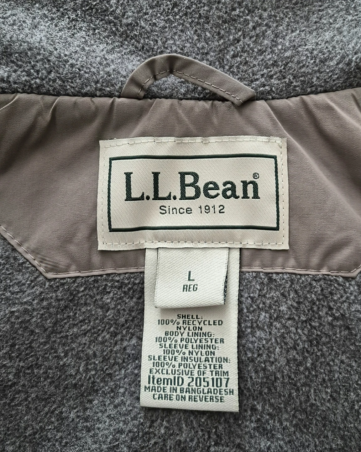 L.L.Bean Warm-Up Jacket - Tan - Size L - photo 2