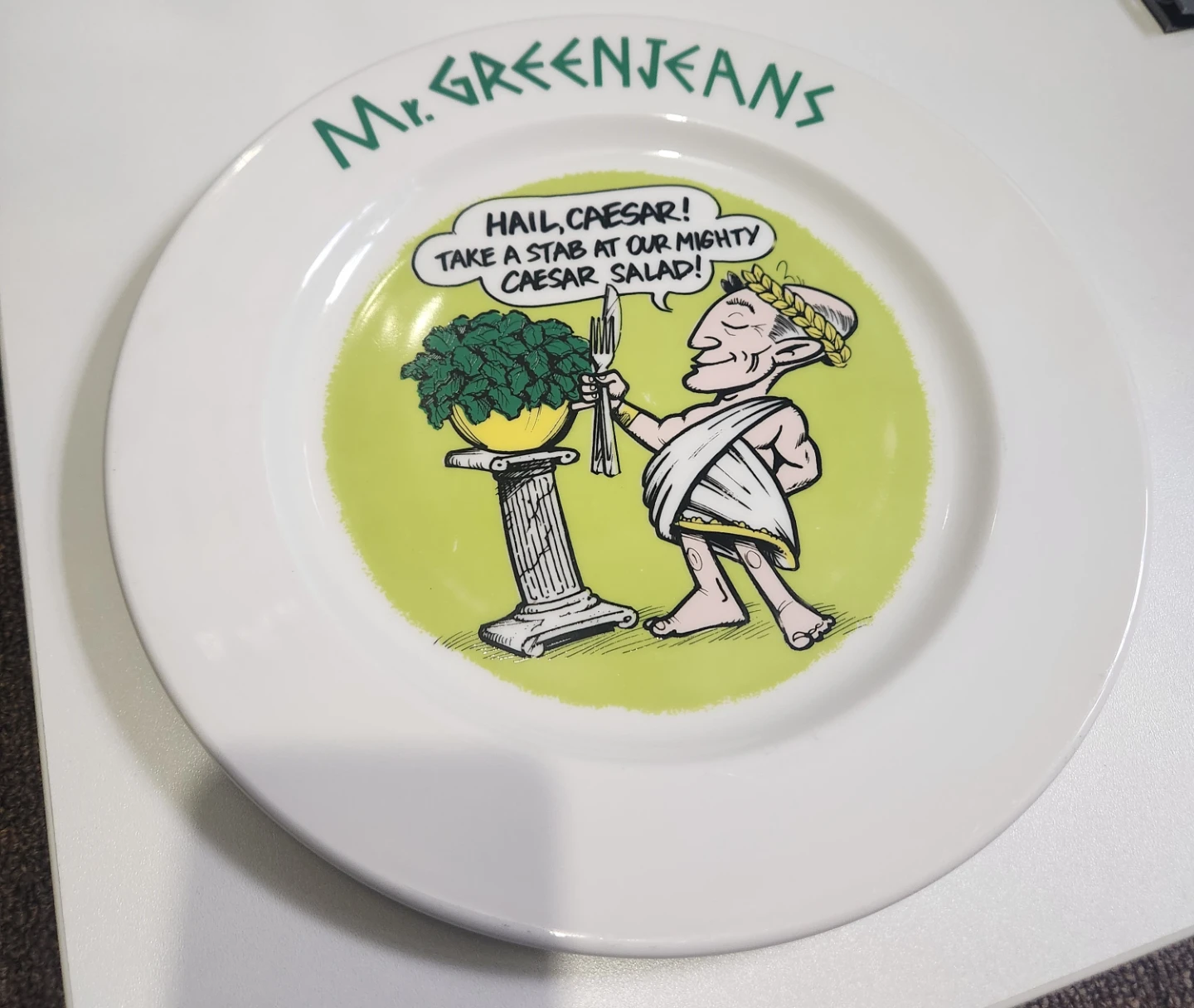 Mr. Greenjeans Caesar Salad Decorative Plate