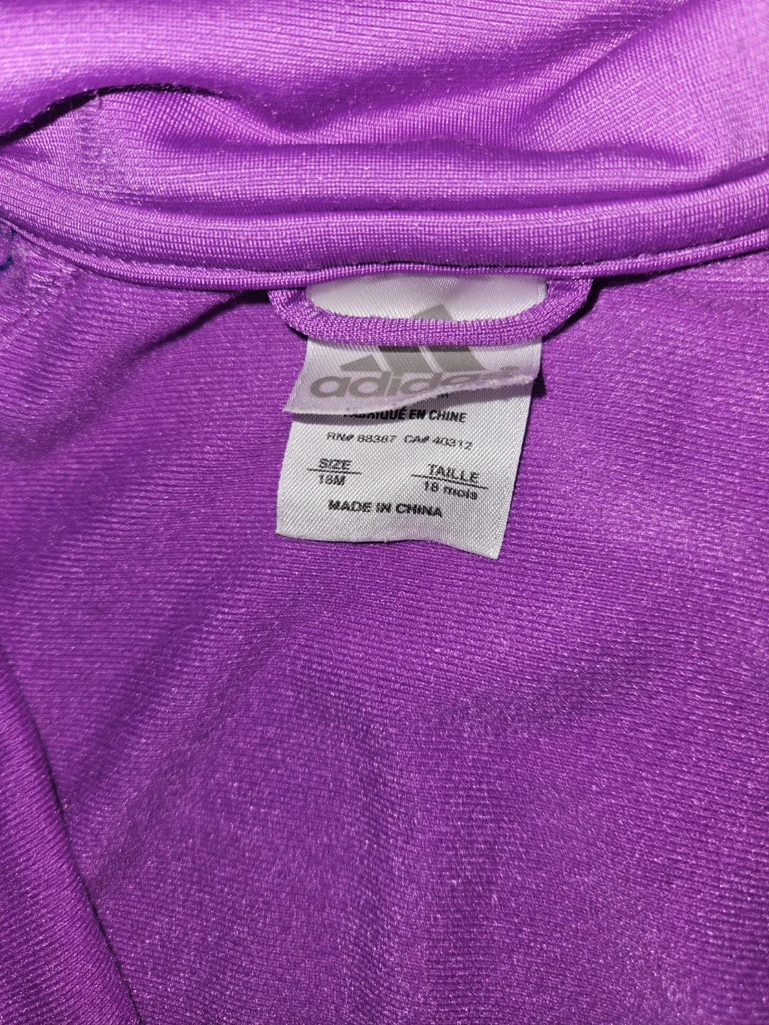 Adidas Track Jacket Purple 18M