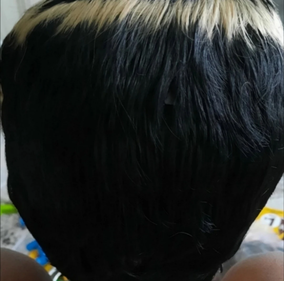 Short black and blonde pixie cut wig - photo 2