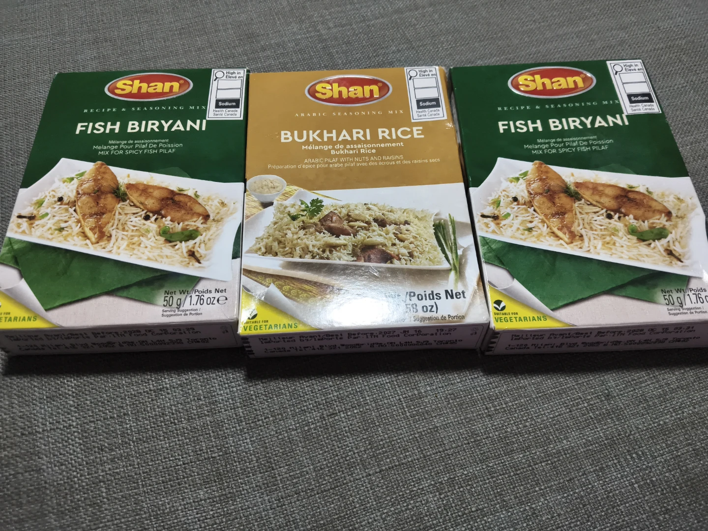 Shan Seasoning Mix Pack - Fish Biryani (2)and Bukhari Rice(1)