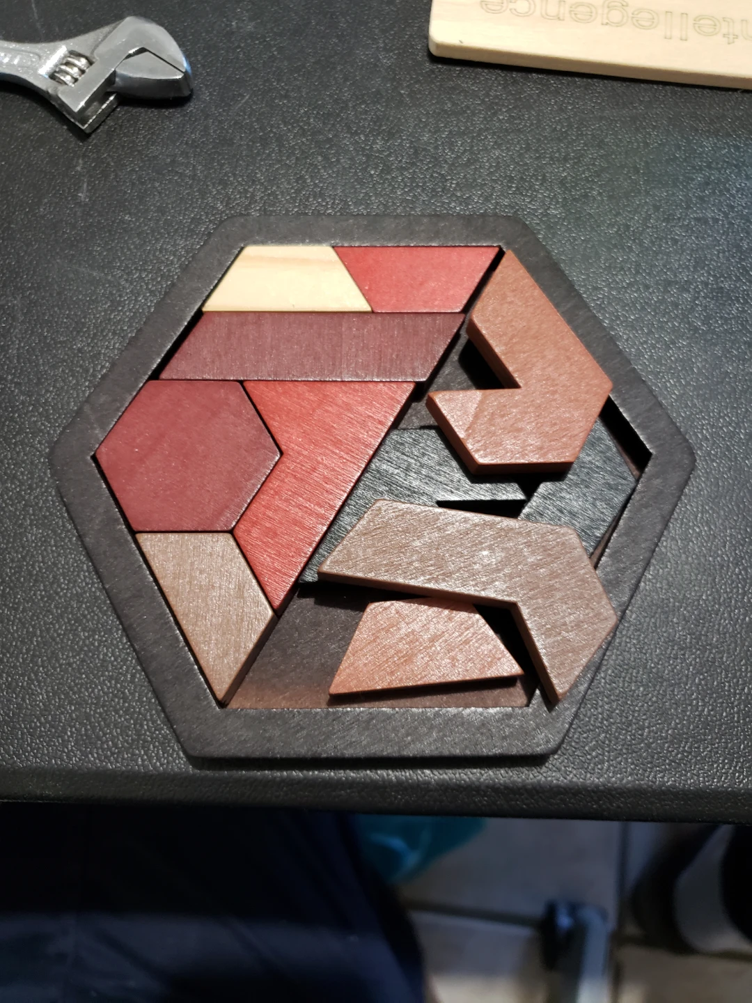 Wooden Hexagon Jigsaw Puzzle