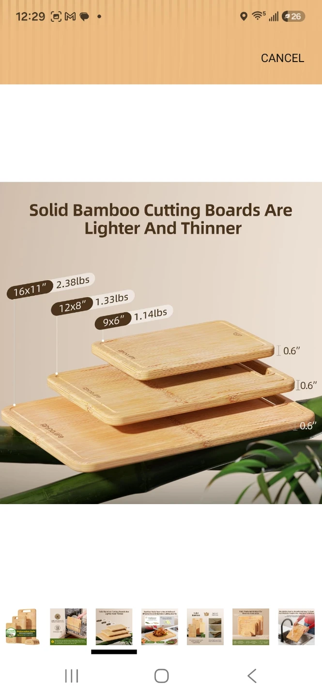 Rhino.life Bamboo Cutting Board Set - photo 2