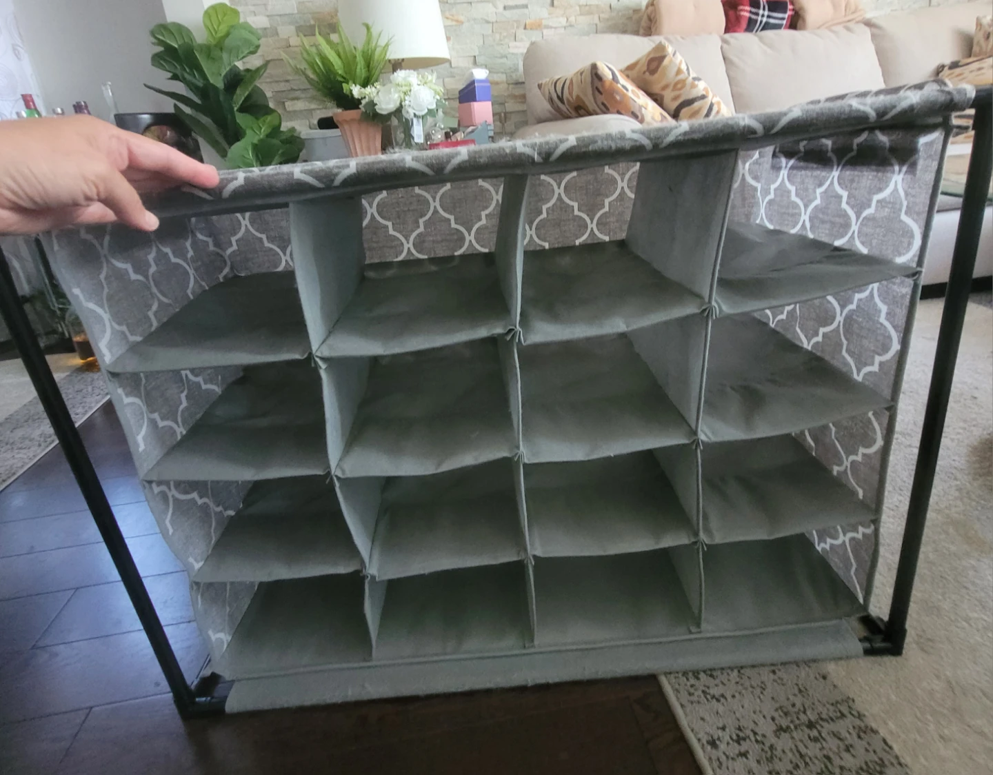 12-Compartment Fabric Shoe Organizer - photo 2