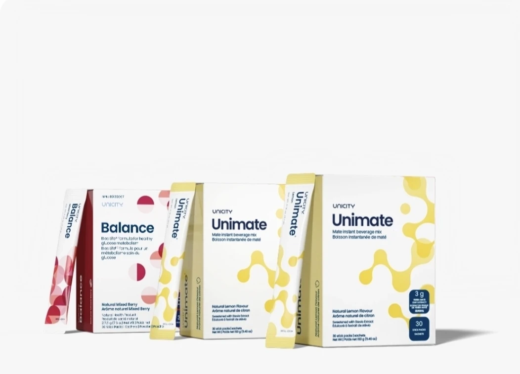 Unicity Unimate and Balance beverage mix collection