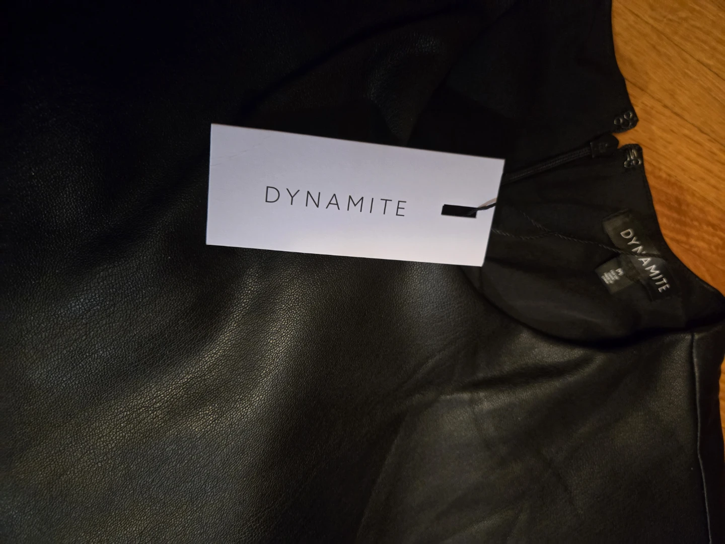 Dynamite Black Faux Leather Sleeveless Top - photo 2