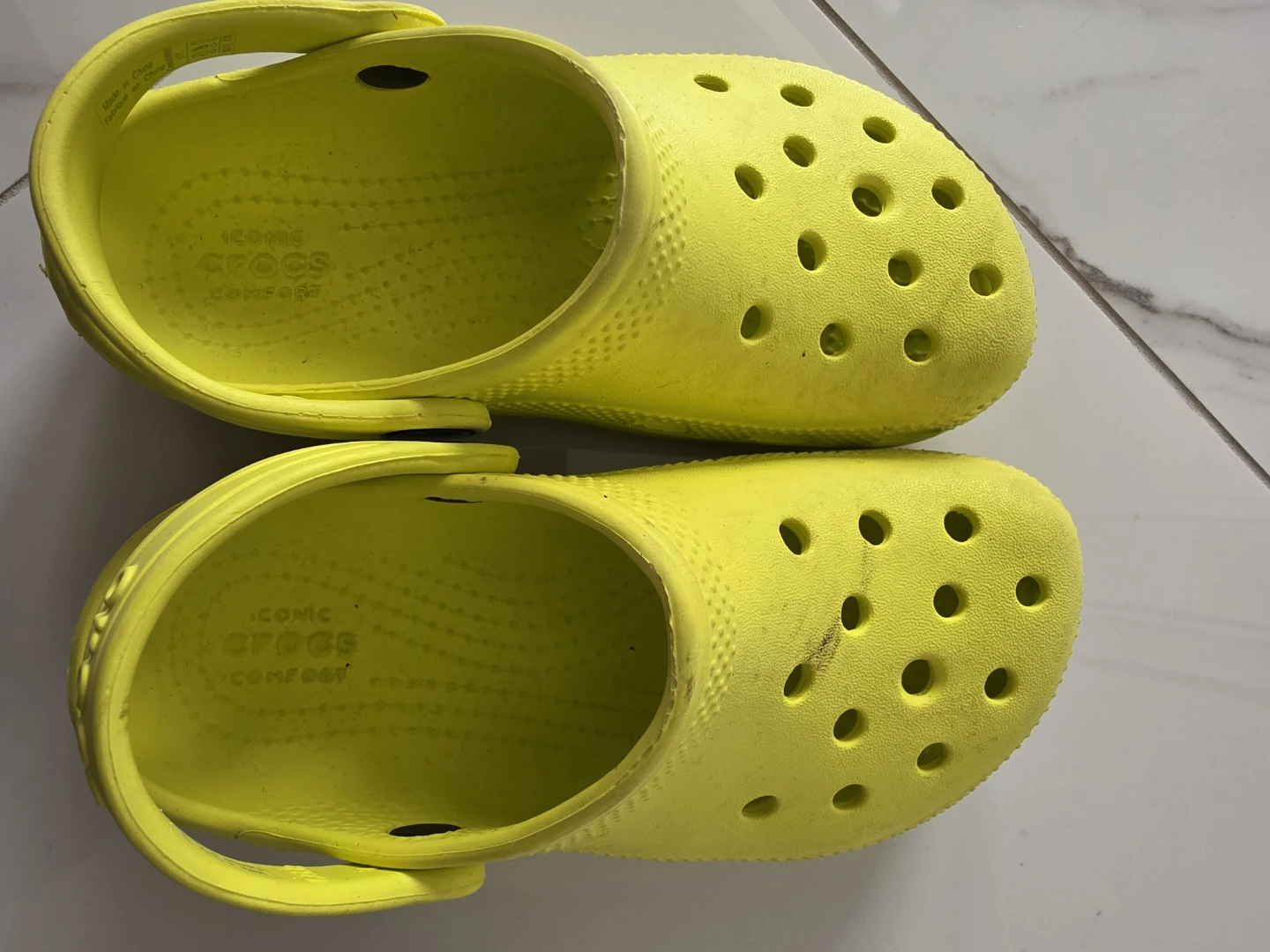 Neon Yellow Crocs Size 11