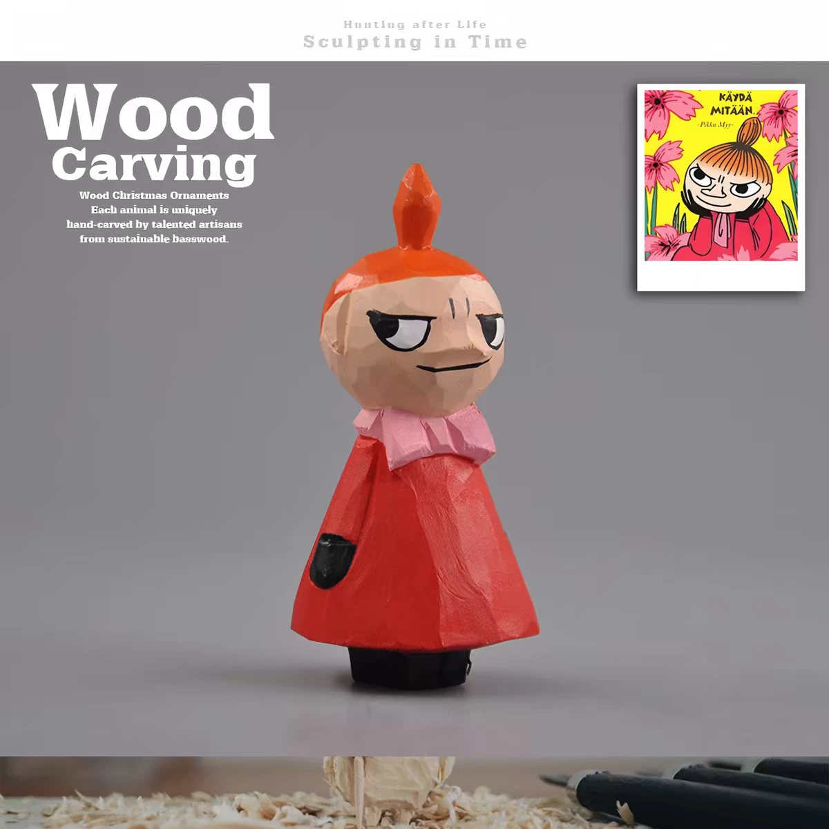 Hand-Carved Moomin Wooden figurine set - photo 2