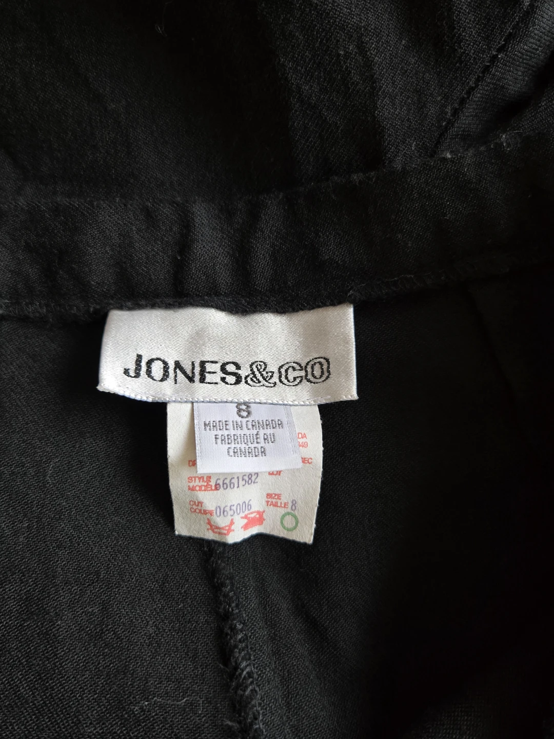 Vintage Jones & Co Black Wool Dress Trousers - Size 8 - photo 5