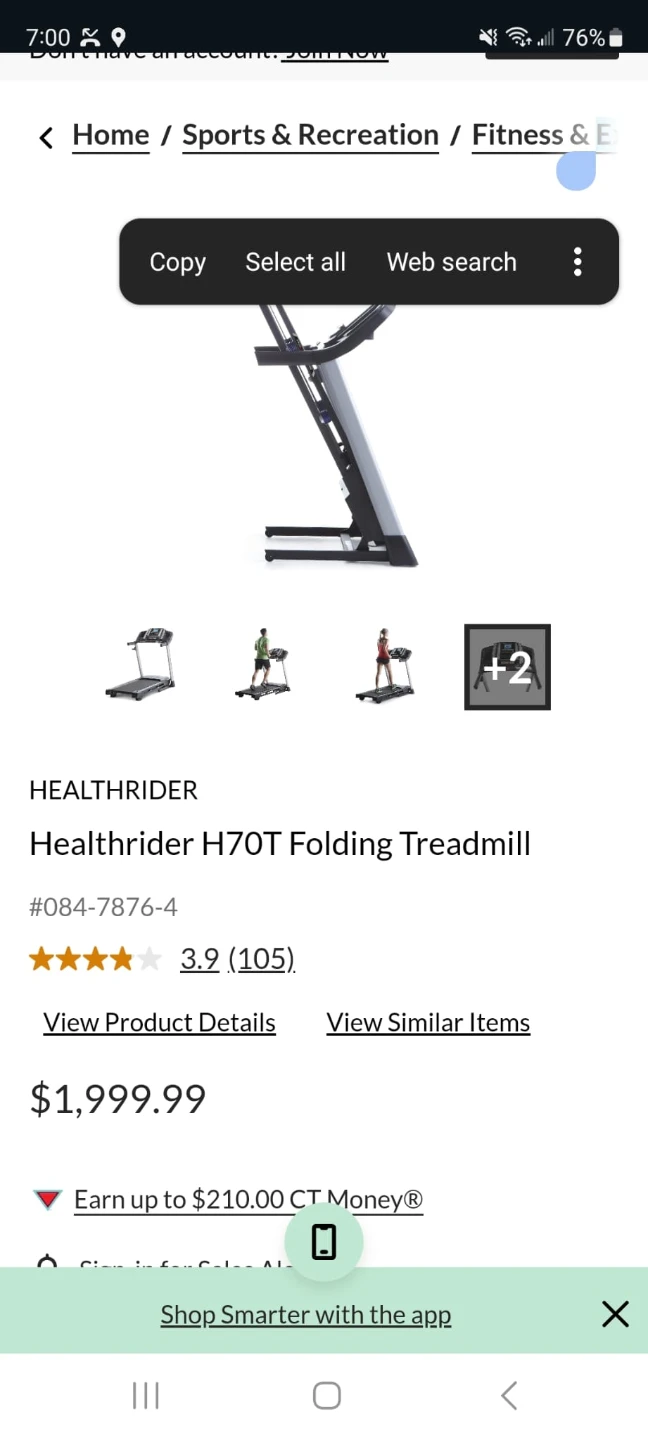 HealthRider H70T Folding Treadmill - photo 4