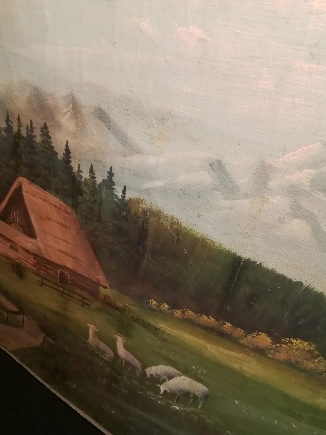 Fine Vintage European Folk Art Oil on Canvas - photo 2