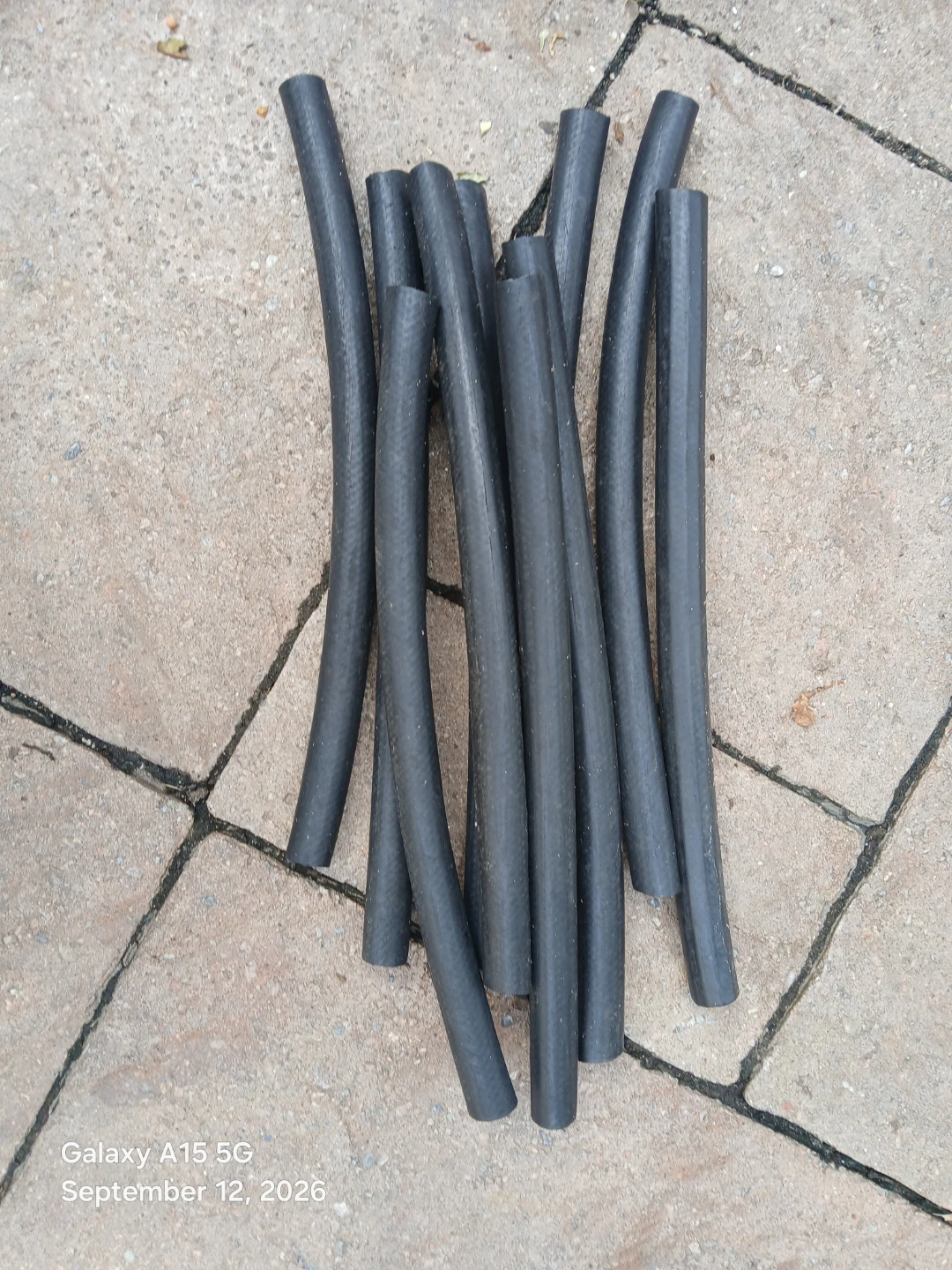Set of 80 Black Rubber Hose Sections