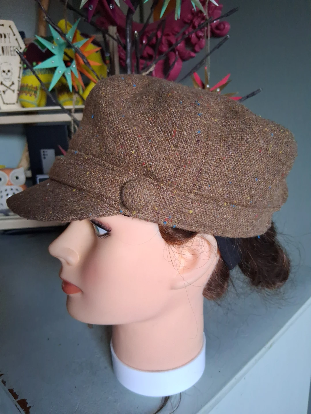 deLux Brown Flecked Tweed Cap - photo 2