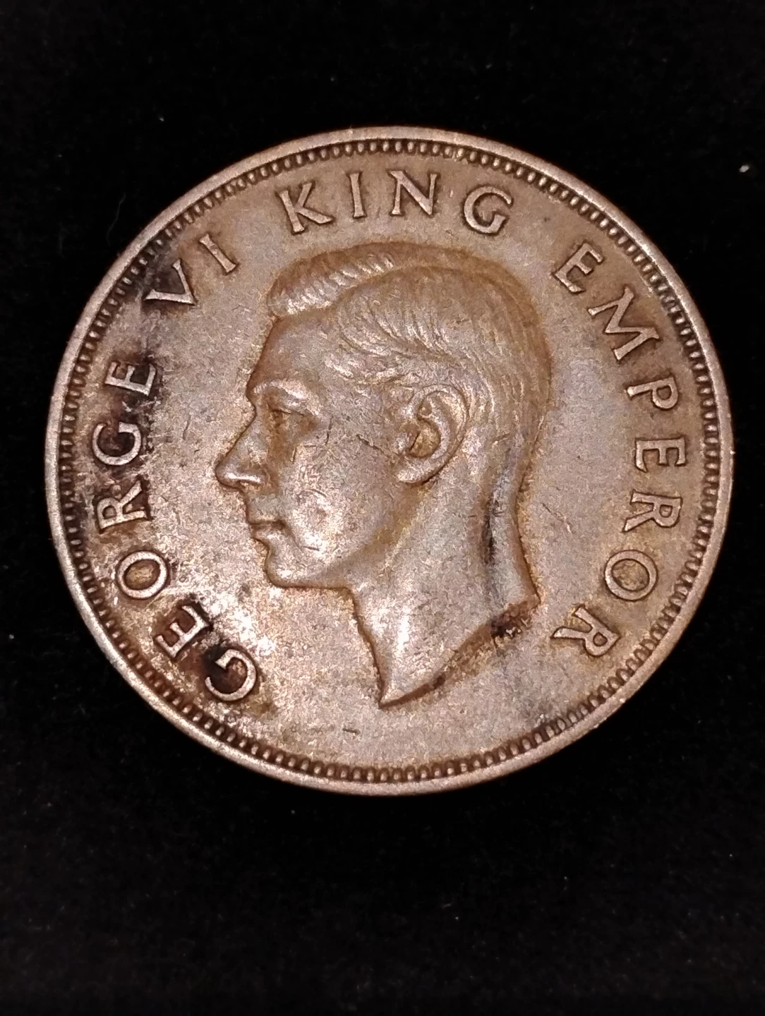 1946 New Zealand One Penny Coin - photo 2
