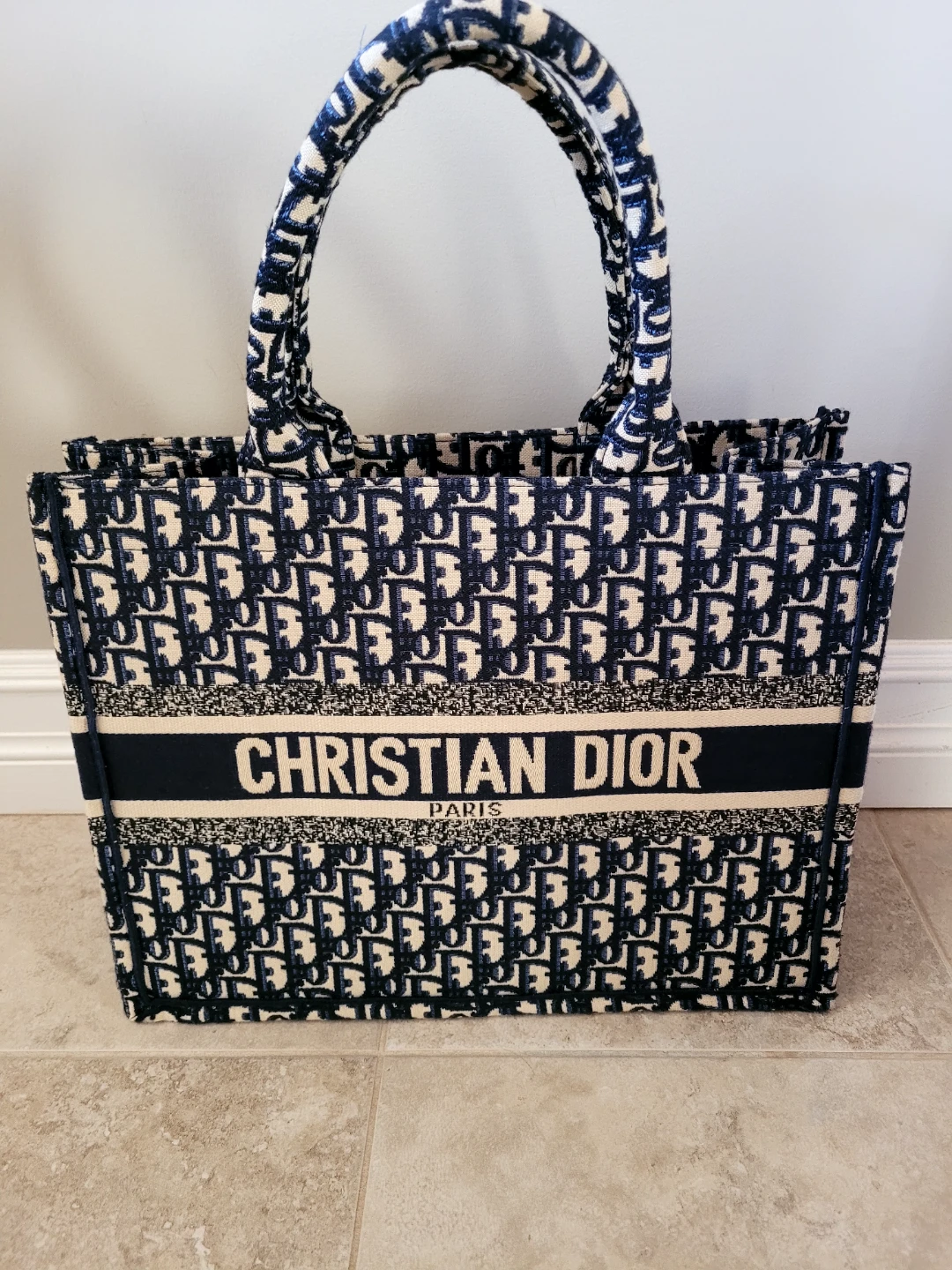 Christian Dior Blue Oblique Book Tote - photo 2