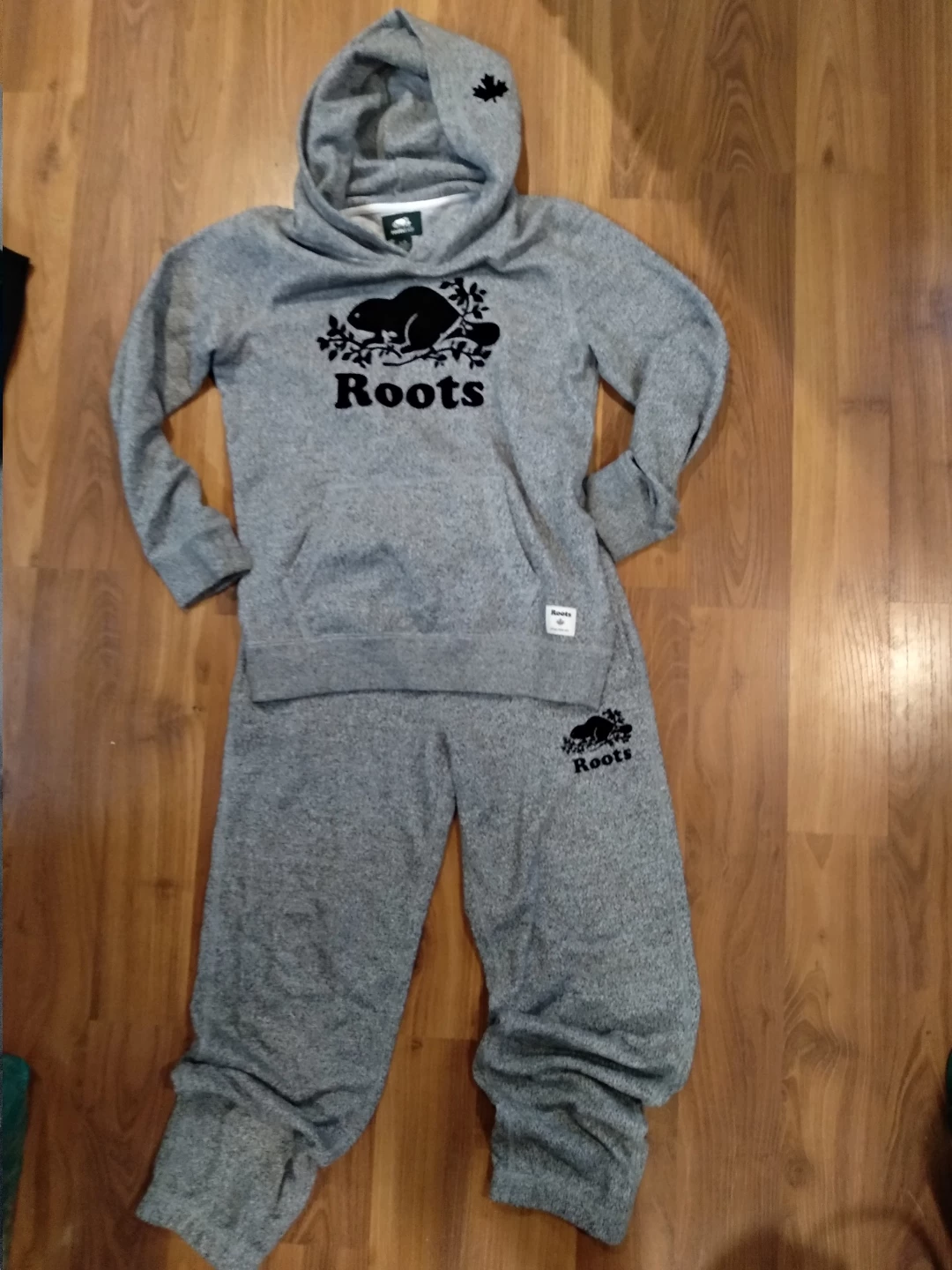 Roots Kids Grey Hoodie and Sweatpants Set