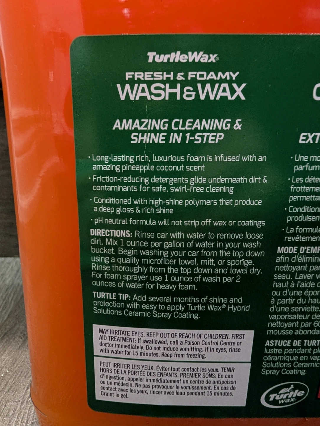 NIB - Turtle Wax Fresh & Foamy Wash & Wax 3.79L - photo 3