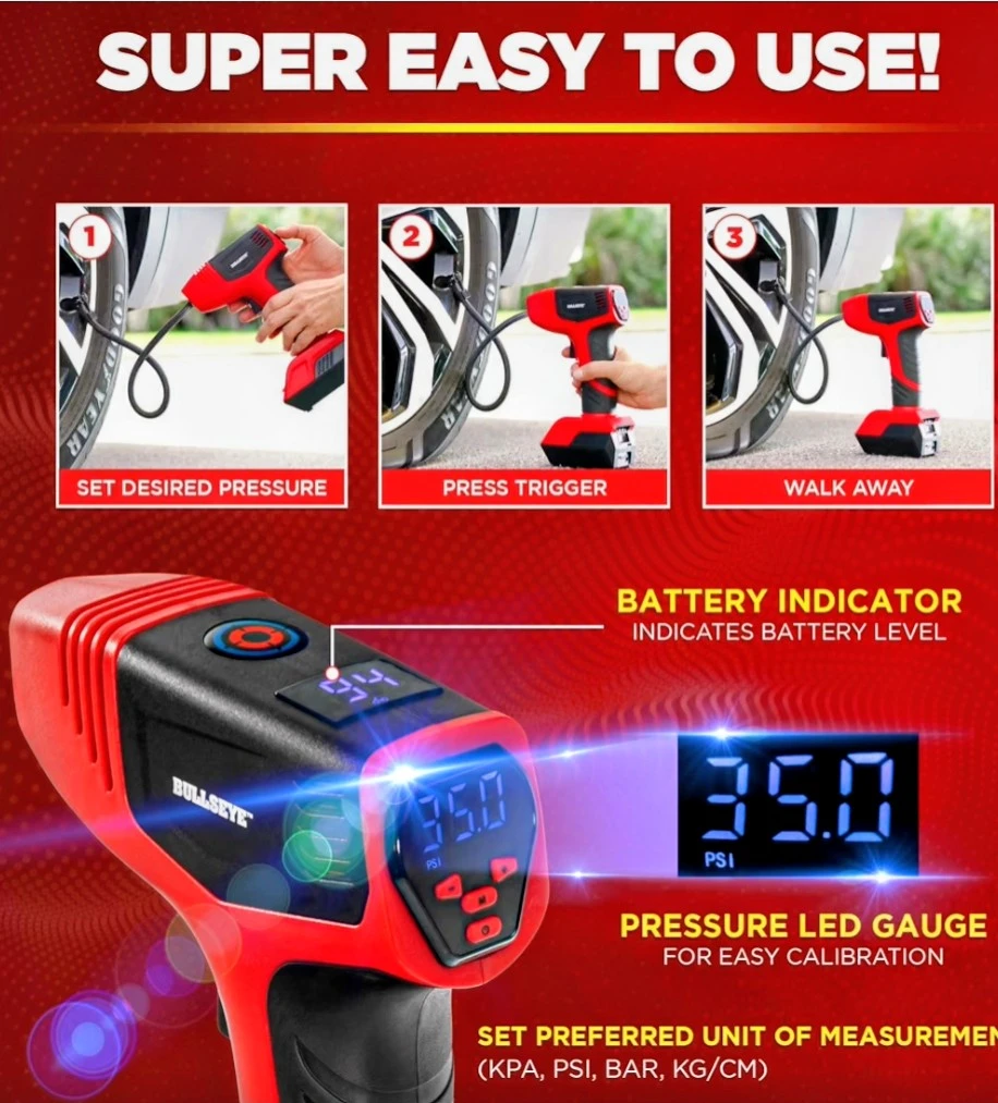Bullseye Rechargeable Tire Inflator Pro - photo 5