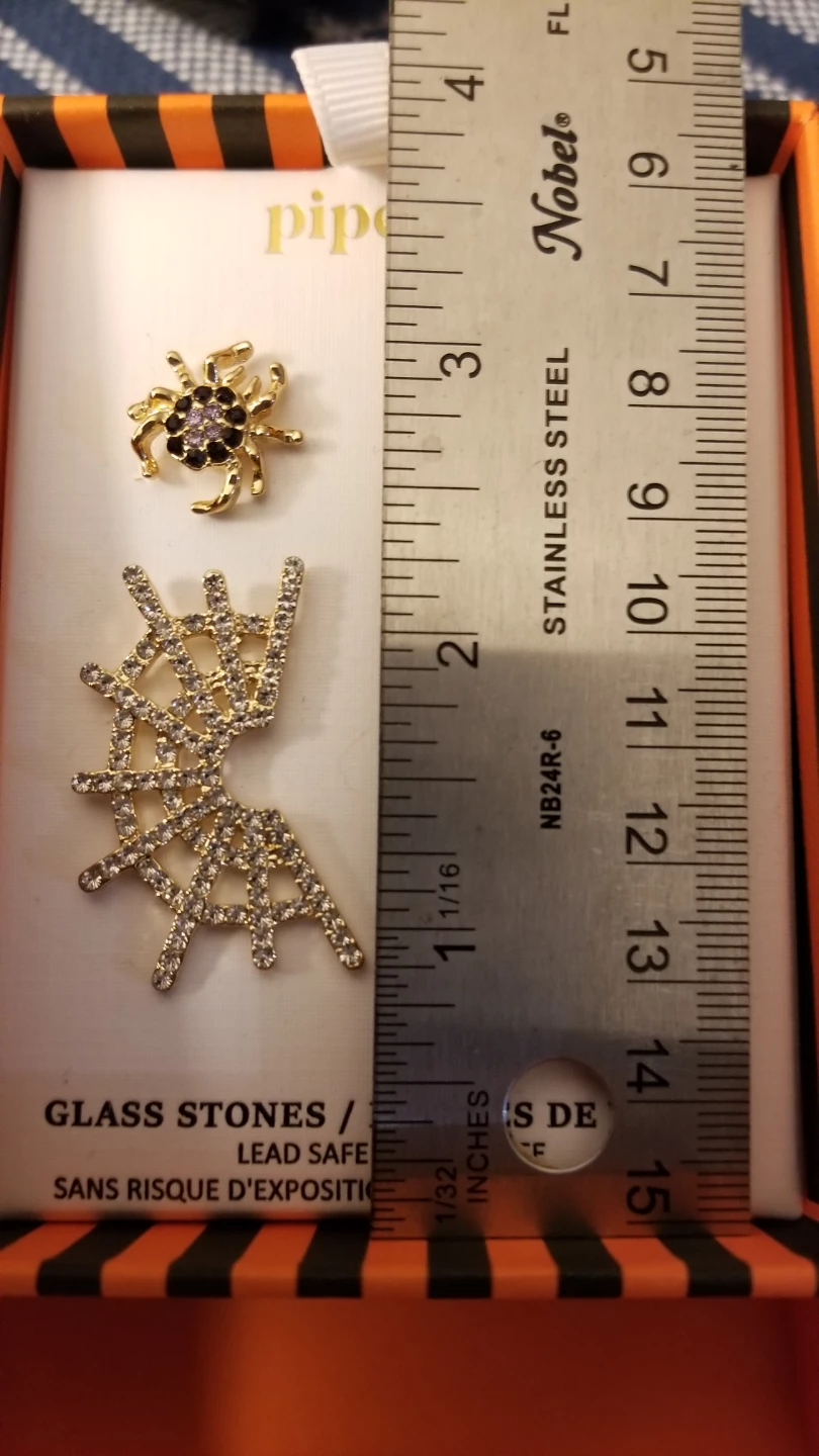 Halloween Jewellery -Spider and Web Earring Set - photo 3